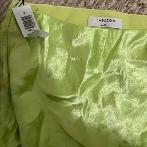 Babaton Silk Skirt green